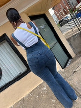 Load image into Gallery viewer, Daisy Denim (Hi-waist Suspenders)
