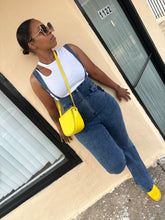 Load image into Gallery viewer, Daisy Denim (Hi-waist Suspenders)
