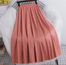Load image into Gallery viewer, Leather Pleated Skirt
