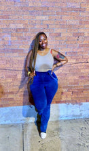 Load image into Gallery viewer, Daisy Denim (Hi-waist Suspenders)
