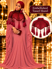 Load image into Gallery viewer, Embellished Tassel Shawl (Lux)
