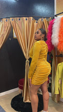 Load image into Gallery viewer, Mustard Bodycon Dress
